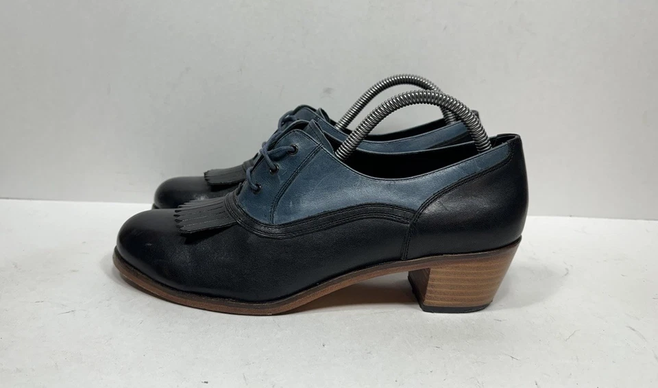 Wolverine 1000 Millas Nesbit Kiltie Cuero Oxford Samantha Pleet Negro Azul 10 B Foto 3 de 4