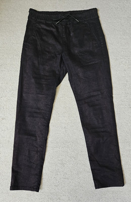 Bevy Flog Shely Pull-On Pants Black Purple Snakeskin Animal Print Size 27