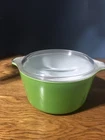 Vintage Pyrex Green Casserole Dish with Lid  #473