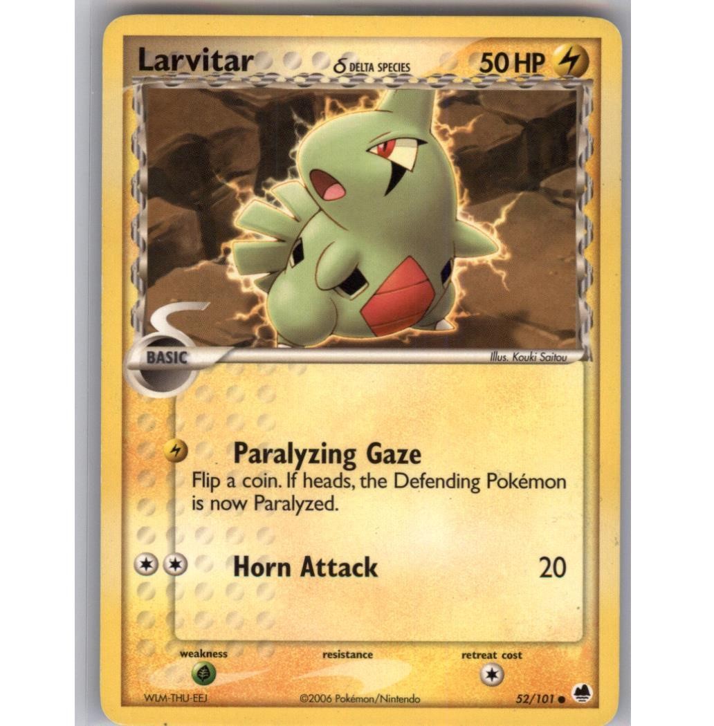 Larvitar 52/101 Common Dragon Frontiers Pokemon Lightly Played