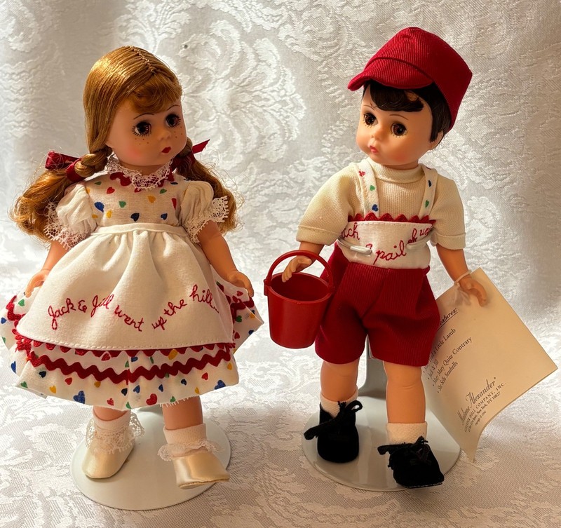 Madame Alexander 8" JACK & JILL #14626 Nursery Rhyme DOLL PAIR  1996 NEW IN BOX