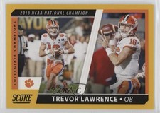 2021 Score Collegiate Champions Gold Trevor Lawrence #CC10 0a3