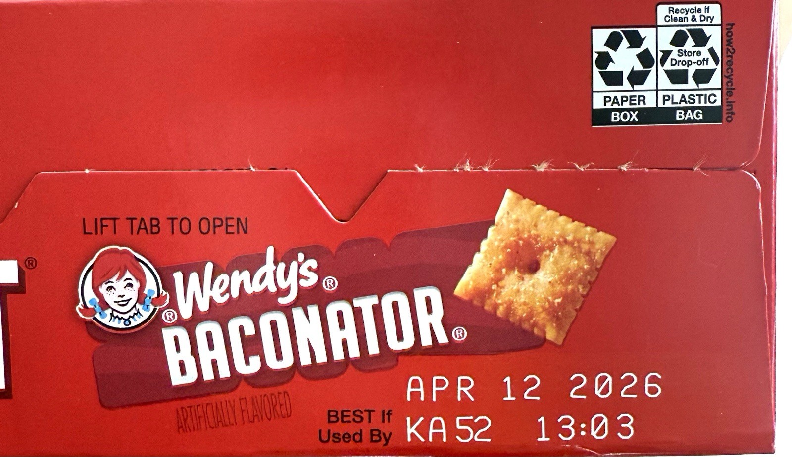Limited Edition Wendy's Baconator Cheez It Cheese Baked Snack Crackers 12.4oz