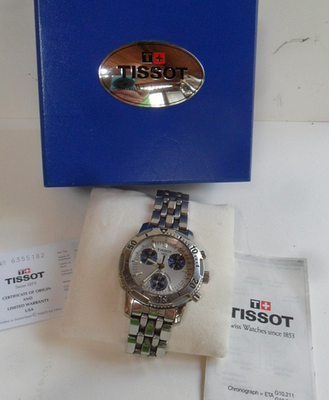 S/S Men's Tissot 1853 200M Chronograph Quartz Watch w/ Box