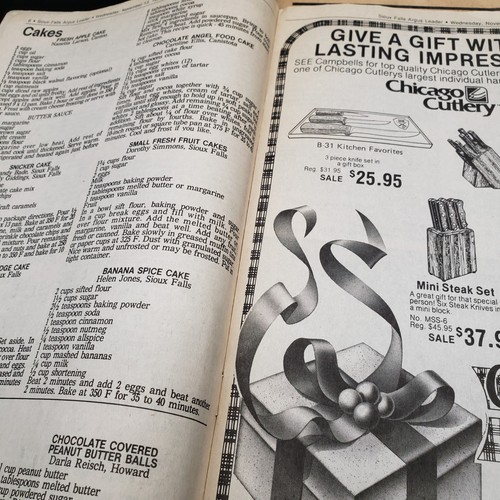 Lot of 3 VTG Argus Leader Holiday Cookbooks 1982 1984 1985 Sioux Falls Recipes - Picture 10 of 13