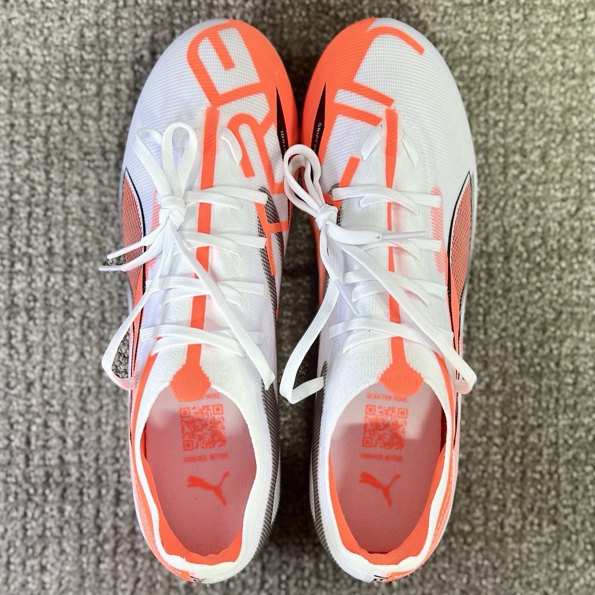 Puma Ultra 5‎ Match FG/MG 108166-01 Soccer Cleats Football White Orange Mens 9 Puma Ultra 5 Match Youth AG Firm Ground Cleats Soccer 108167  main image 3