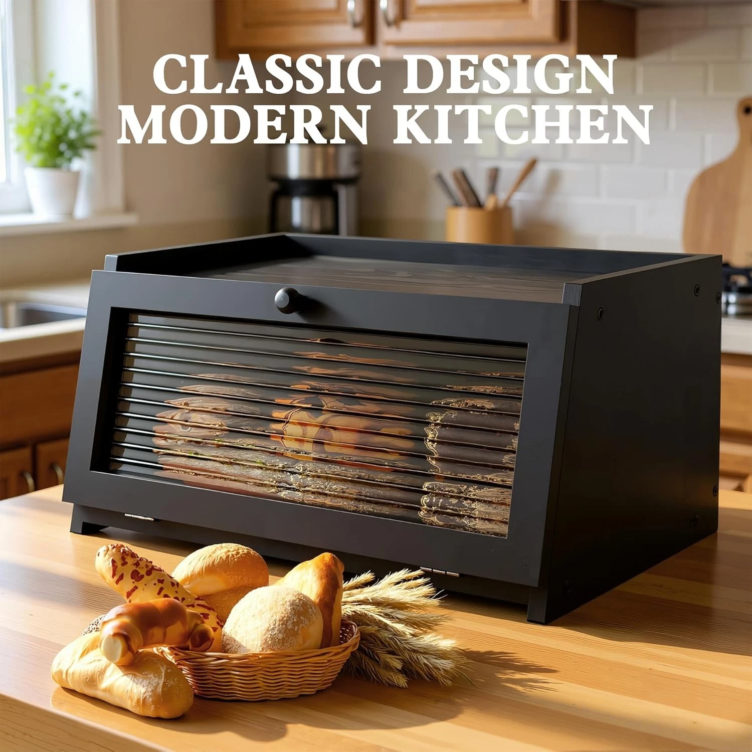 Bread Box for Kitchen Countertop Large Bread Box Farmhouse Bread Container Bread
Opens in a new wind