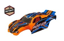 Traxxas 3734-ORNG - Rustler Pre-Assembled Clipless Body, Orange