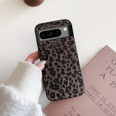For Google Pixel 10 9 Pro XL Case Leopard Print Plush TPU 2IN1 Back Womens Cover