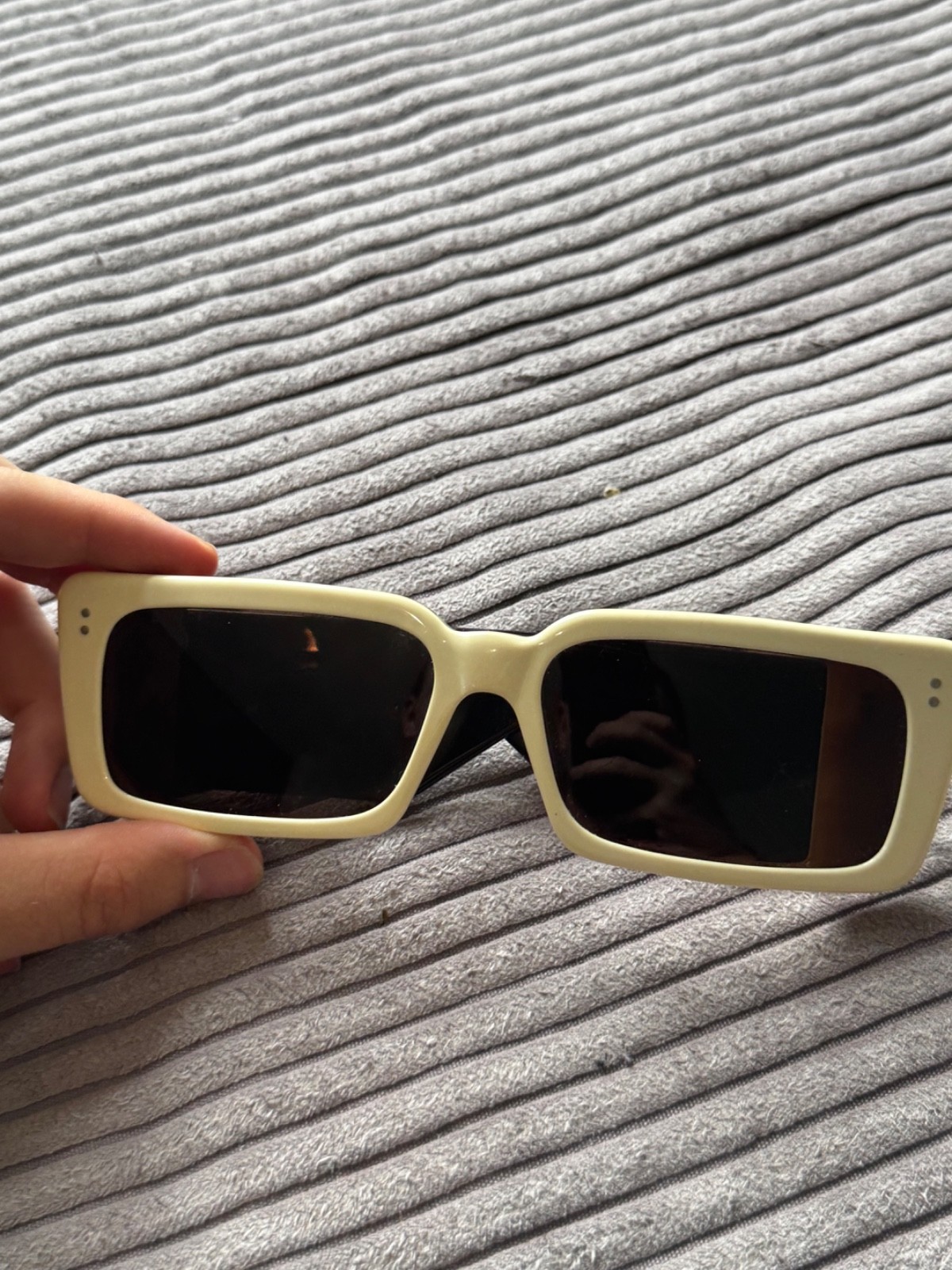 Rare Gucci Acetate Rectangular Flap Sunglasses bl… - image 20