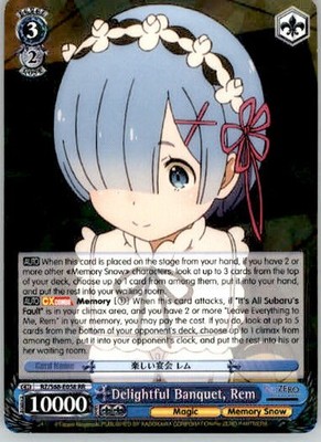 Delightful Banquet, Rem - Re:ZERO Memory Snow - RZ/S68-E058 RR - NM