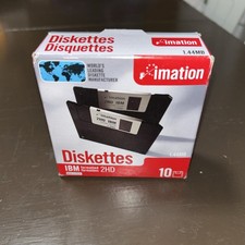 Imation 3.5" Floppy Disks Diskettes 10 Pack 1.44MB  2HD New Sealed