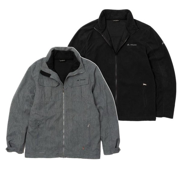 Men Vaude Jacket Grey Polyester 42 / XL / 50
