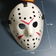 Jason Voorhees Friday The 13th Horror Creepy Cosplay Scary Mask Halloween White