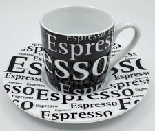 Könitz "Espresso" Cup and Saucer Set Eclectic Artsy