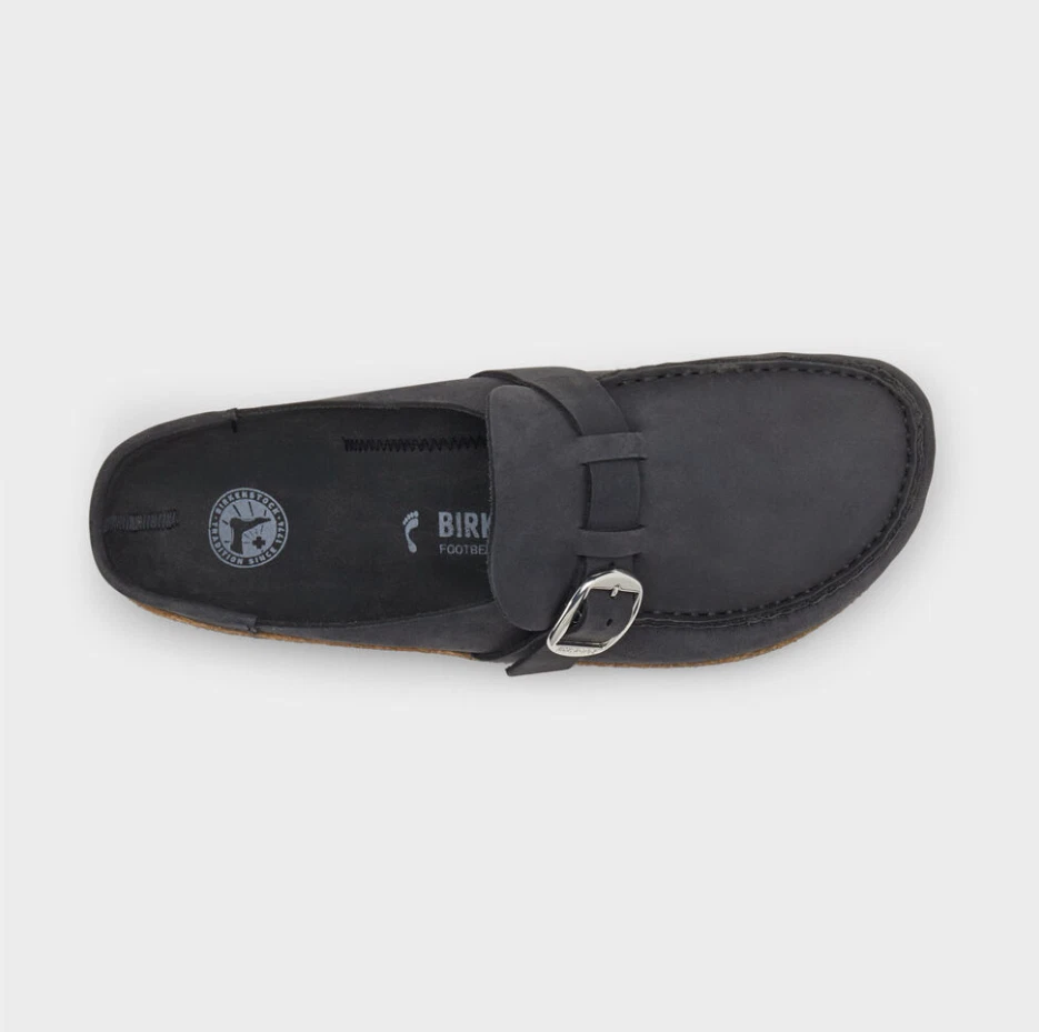 Venta caliente 💥Zuecos Birkenstock Buckley de cuero engrasado para mujer talla 38EU - negros Foto 4 de 4