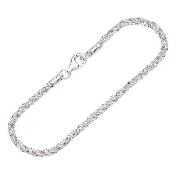 Armband 925 Sterling Silber 19Cm Fuchsschwanzketten Gedreht Damen Armbandkette-image