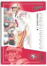 2022 Panini Prestige Robbie Gould Prestigious Pros #PP-20 San Francisco 49ers