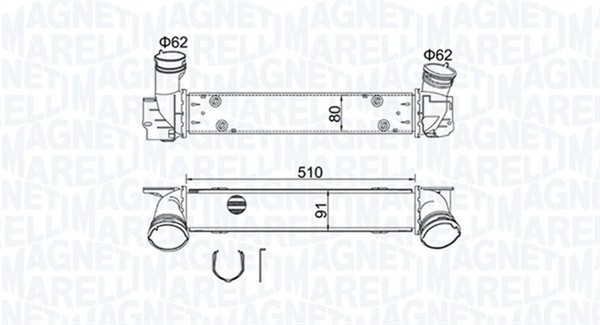 Magneti Marelli LadeluftküHler 351319204880 FüR BMW 3Er Touring E91 E90 X1 E84-image