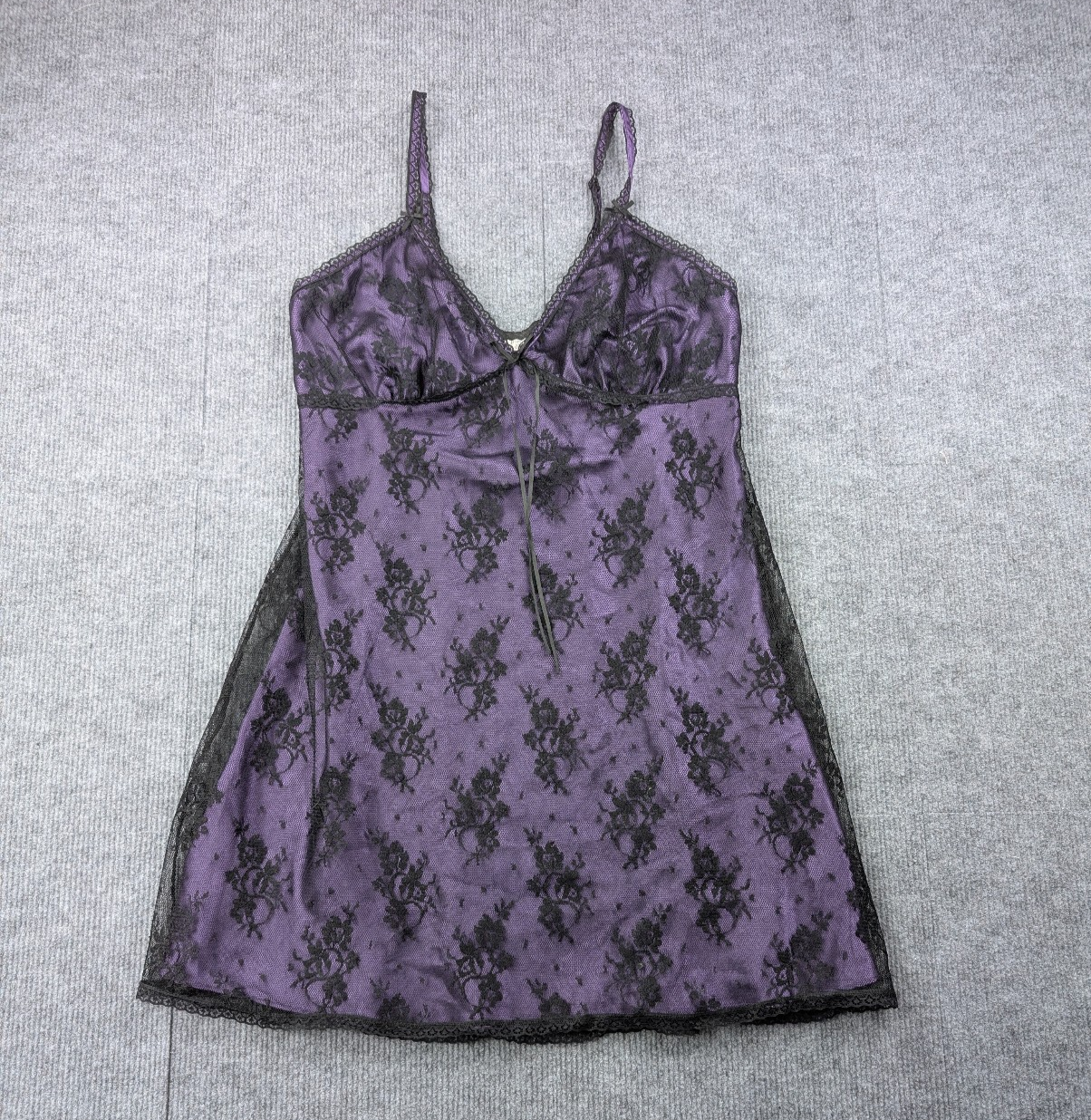 Vintage Cinema Etoile Babydoll Slip Dress Womens Medium Lace Whimsigoth Y2K 90s
