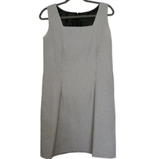 Sostanza Sheath Dress Size Medium Vintage 1991 Black White Check Gingham Zipper