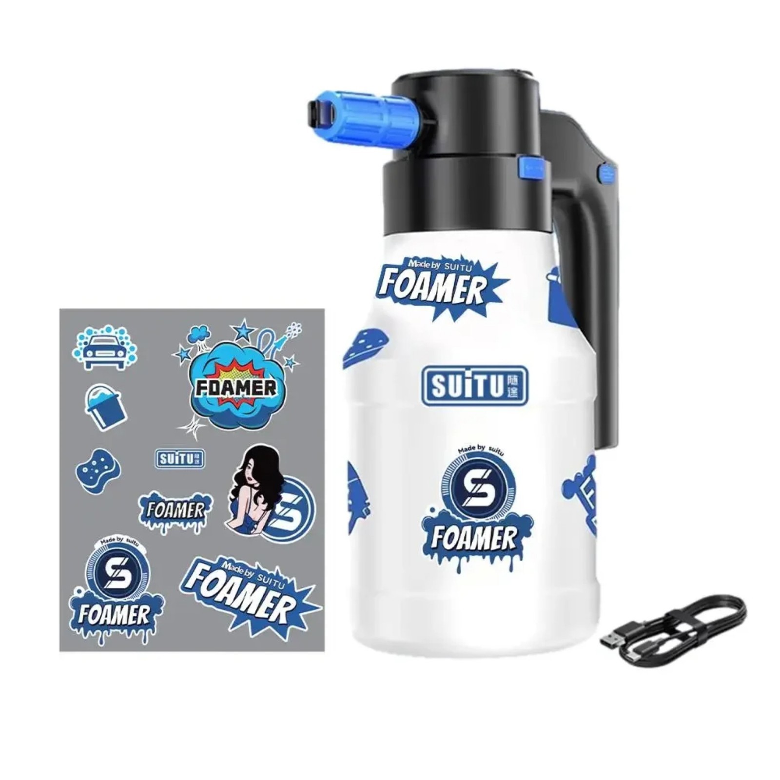 USB-Powered Electric Car Foam Sprayer for Effortless Home Car Washing