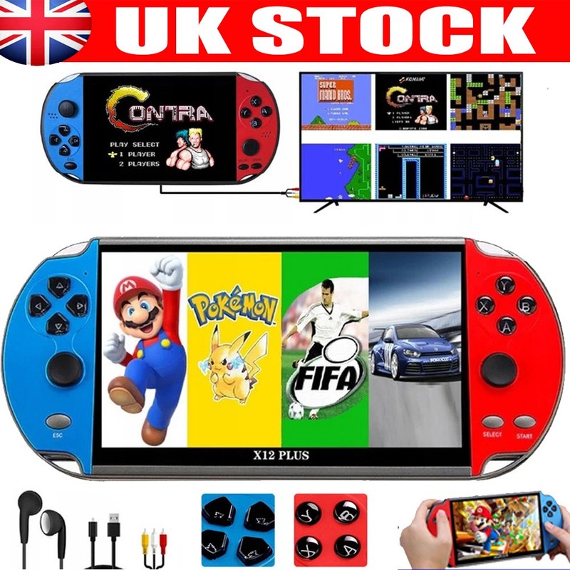 X12Plus/X7 Retro Handheld Games Player Retro Game Console 7/4.3 Inch Ips Screen