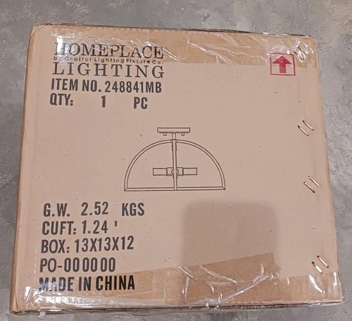 HomePlace Lighting Lawson 4 Light Semi Flush Mount, Black - 248841MB - Picture 2 of 2