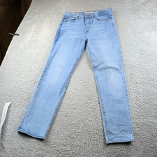 Levis Premium Jeans Womens 28 Blue Wedgie Straight High Rise Button Fly Stretch