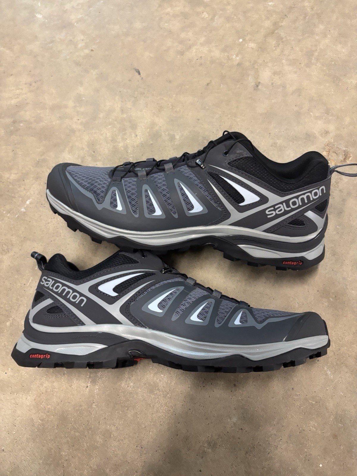 Scarpe da Trail Running Uomo 12M Salomon X Ultra Contagrip 159817 Grigio Blu Escursionismo