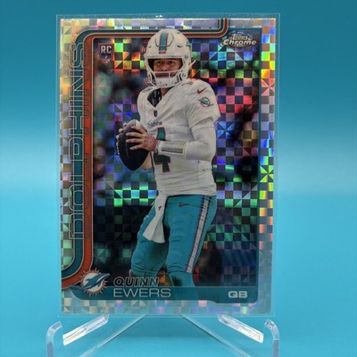 2025 Topps Chrome Football Quinn Ewers #316 - XFractor Rookie (RC, SP) - Dolphin
