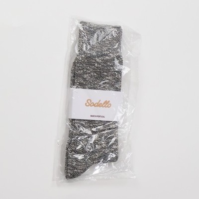 Sodello Men's Classic Boot Sock Polaroid OS Grey Marl Combed Cotton Casual