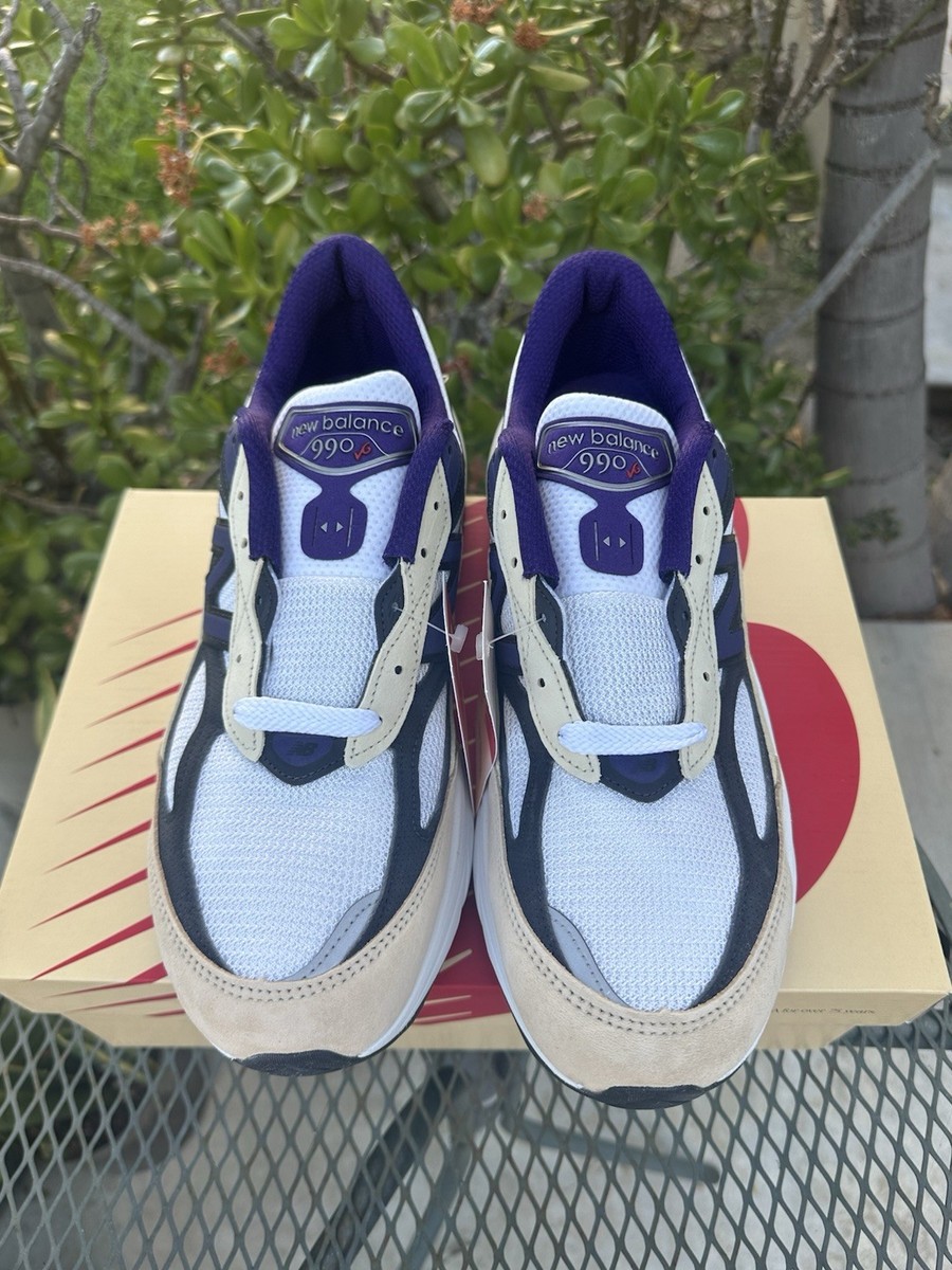 New Balance 990v6 Made in USA White Black Plum Men's Sneakers
