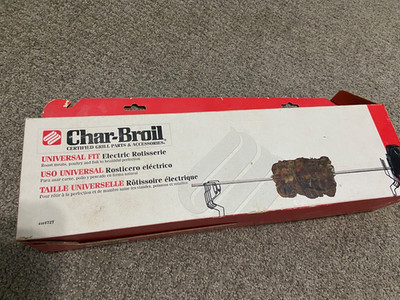 Char-Broil Universal Fit Electric Rotisserie Kit 120V Motor Spit Rod Forks New