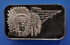 1oz 999 Fine Silvertown indian Chief Bar- Winchester, Indiana