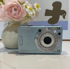 Sony Cyber-shot DSC-W55 7.2MP 3x Optical Zoom Digital Camera Blue English