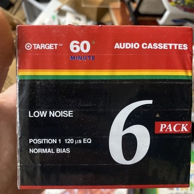 1993 TARGET  Audio Cassette Tapes (60 min) NEW Sealed Pack of 6 M1