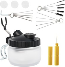 Airbrush Cleaning Kit Spray Wash Cleaning Pot Stabilizer Jar Bottles Holder