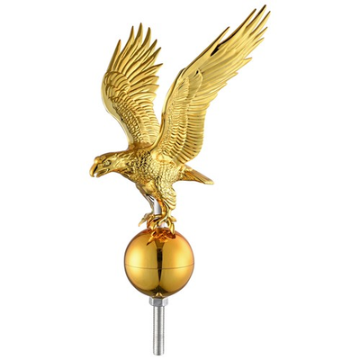#ad 14quot; Flagpole Eagle Topper Finial Ornament for Telescopic Pole Gold Yard Outdoor $39.90