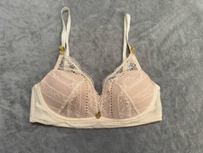 Adore Me Beige/Nude Lace Wireless T-Shirt Women’s Bra Size: 32D