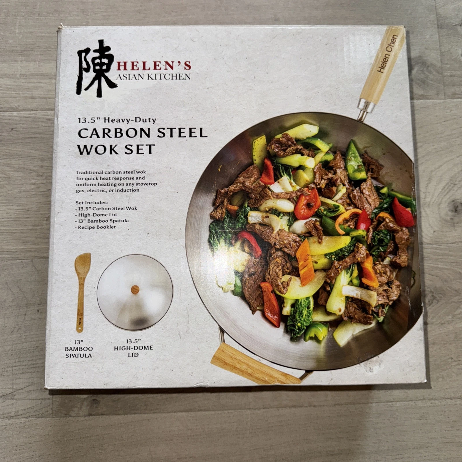 Helen’s Asian Kitchen Helen’s Asian Kitchen Wok, Carbon Steel and Bamboo,