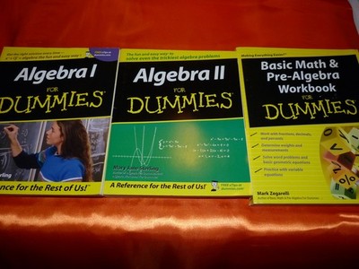 3 PACK MATH ALGEBRA BOOKS SALE For Dummies Pre Basic Math Book   FreshSpun