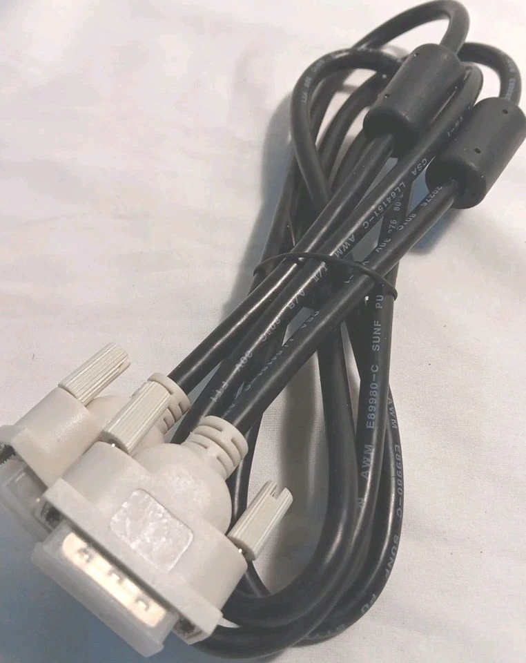 1.8m DVI to DVI Cable Male DVI-D for Monitor Computer Screen PC DVD Cord (B-5-L) - Image 3 of 3