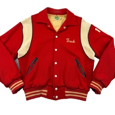 Vintage 50's Tamarac High Maple Athletic Varsity Jacket Mens 42 Red Chain Stitch
