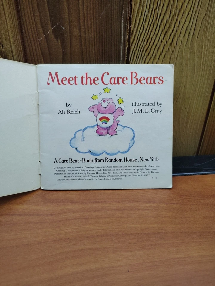 1983 Book  Vintage Care Bears Meet The Care Bears Book 1983 Foto 4 de 4