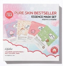 Esfolio Pure Skin Sheet Mask Set 12pc Hyaluro...