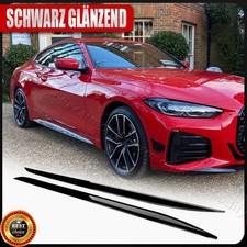 Glanz Schwarz Seitenschweller Side Skirts Ansätze Für BMW G22 G23 M440i M-Paket