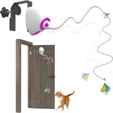Cat Toys for Indoor Cats, Interactive Door Hanging Retractable Kitten