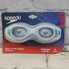 Speedo Boomerang Adult Anti Fog/ UV Protection Swimming Goggles Stormy Blue New