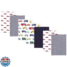 Luvable Friends Hudson Baby Flannel Burp Cloths 7pk, Travel Adventures